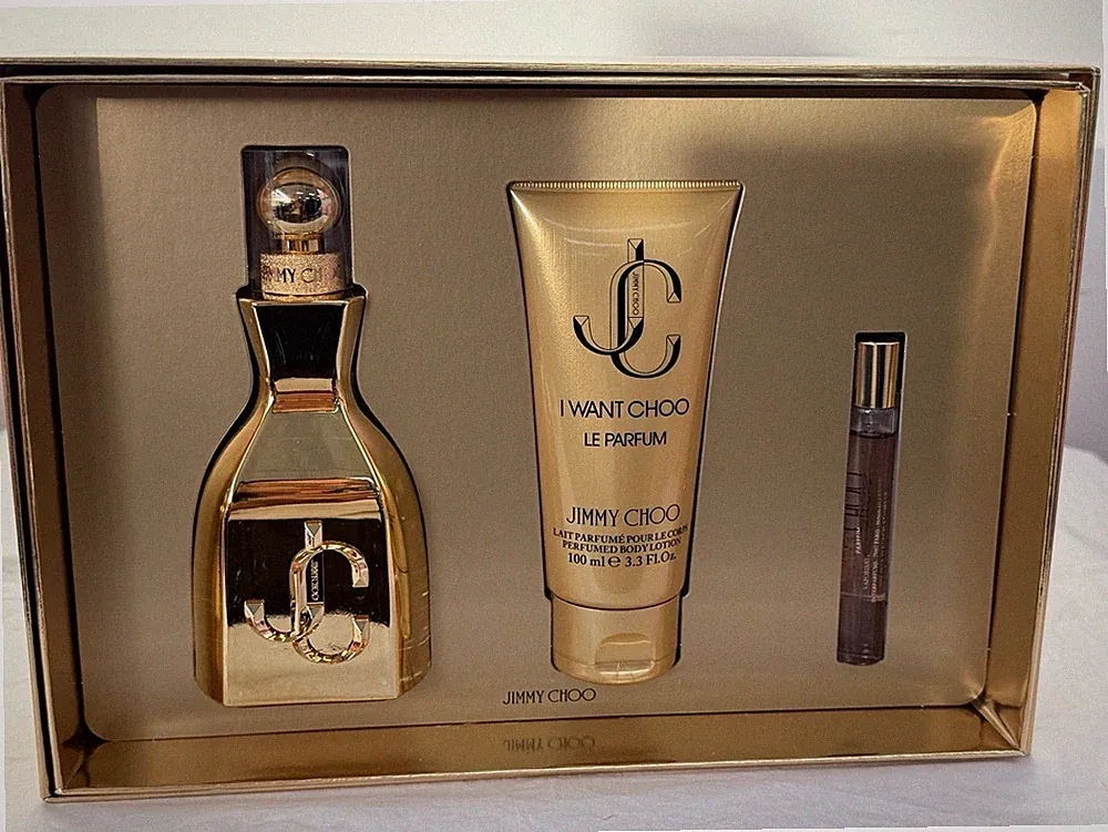 I WANT CHOO LE PARFUM | Women's 3 Pcs Gift Set: 3.3+0.25 Oz. EDP+3.3 B. Lotion
