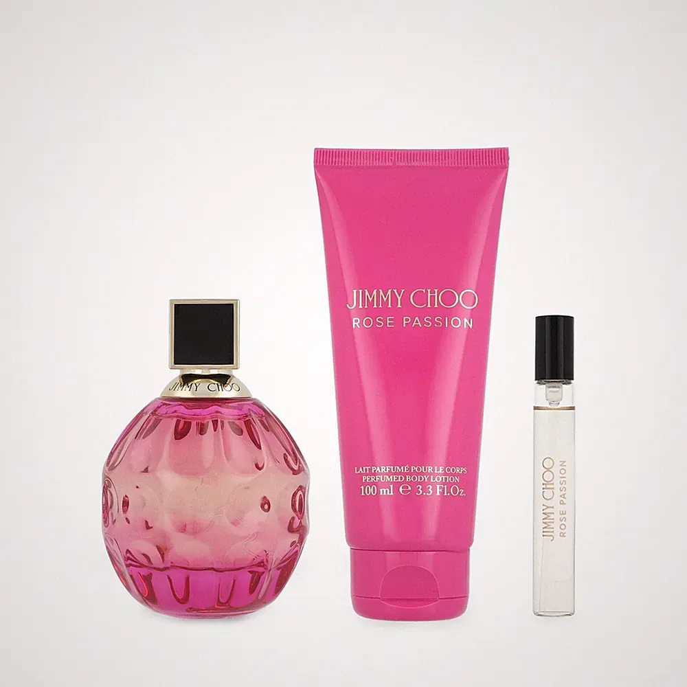 Jimmy Choo Ladies Rose Passion 3pcs EDP Gift Set Fragrances 3386460142663
