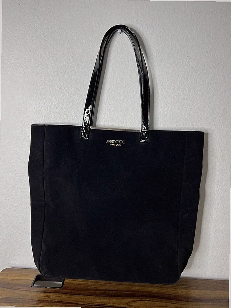 Jimmy Choo Perfumes Black Glitter Large Tote Bag